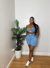 No Excuse Short Set (orange) (Marine Blue)