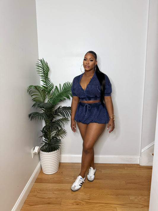 Rare Pick Short Set (Navy)