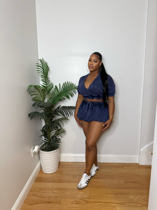 Rare Pick Short Set (Navy)