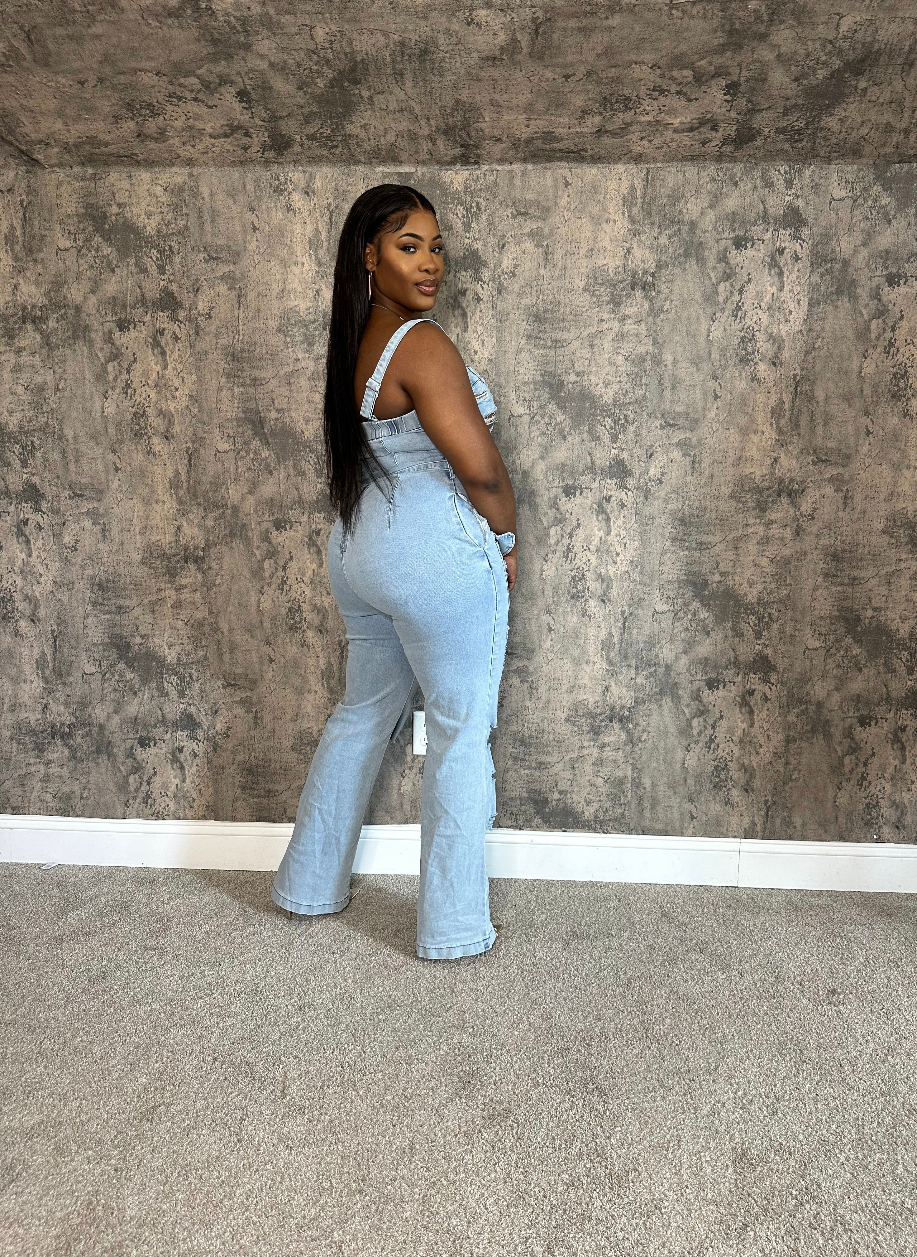 The Out Of My Pockets Denim Jumpsuit