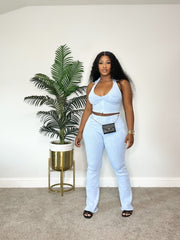 Peace of mind pants set ( Blue)